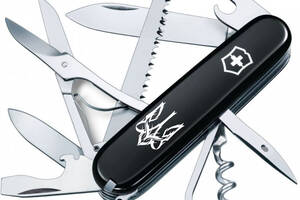 Складной нож Victorinox Huntsman Ukraine Трезубец готический белый (1.3713.3_T0630u)