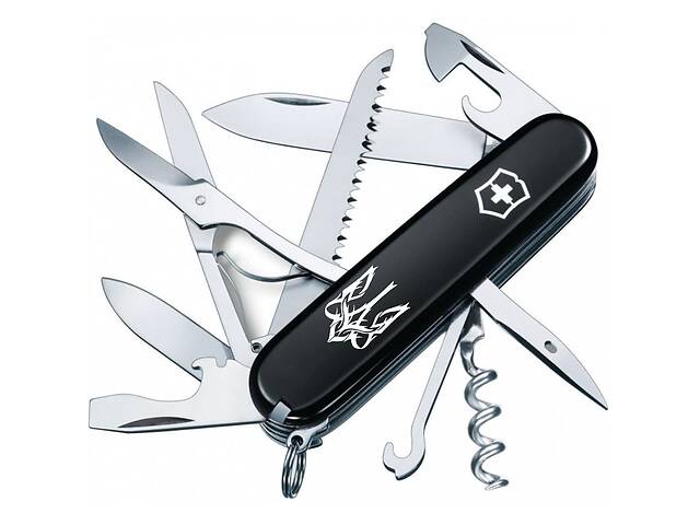 Складной нож Victorinox Huntsman Ukraine Трезубец готический белый (1.3713.3_T0630u)