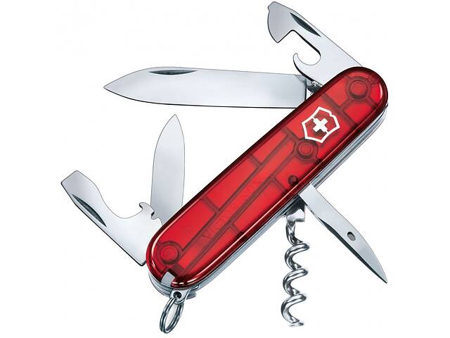 Складной нож Victorinox Spartan 91 мм 12 Красный полупрозрачный в блистере (1.3603.TB1)