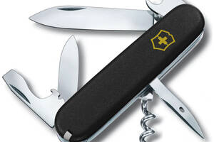 Складной нож Victorinox Spartan Mat Черный матовый лак с желтым лого (1.3603.3.M0008p)
