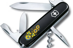 Складной нож Victorinox Spartan Ukraine 91 мм 12 функций Цветы (1.3603.3_T1050u)