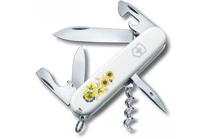 Складной нож Victorinox Spartan Ukraine 91 мм 12 функций Цветы (1.3603.7_T1050u)