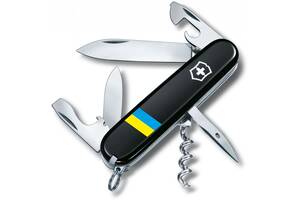 Складной нож Victorinox Spartan Ukraine 91 мм Флаг Украины Черный (1.3603.3_T1100u)