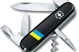 Складной нож Victorinox Spartan Ukraine 91 мм Флаг Украины Черный (1.3603.3_T1100u)