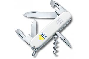 Складной нож Victorinox Spartan Ukraine 91мм 12 функций Белый Трезубец сине-желтый (1.3603.7_T0017u)