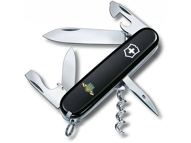 Складной нож Victorinox Spartan Ukraine 91мм 12 функций Черный (1.3603.3_T1010u)