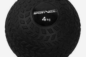 Слембол (медичний м'яч) для кросфіту SportVida Slam Ball 4 кг SV-HK0346 Black Купи уже сегодня!