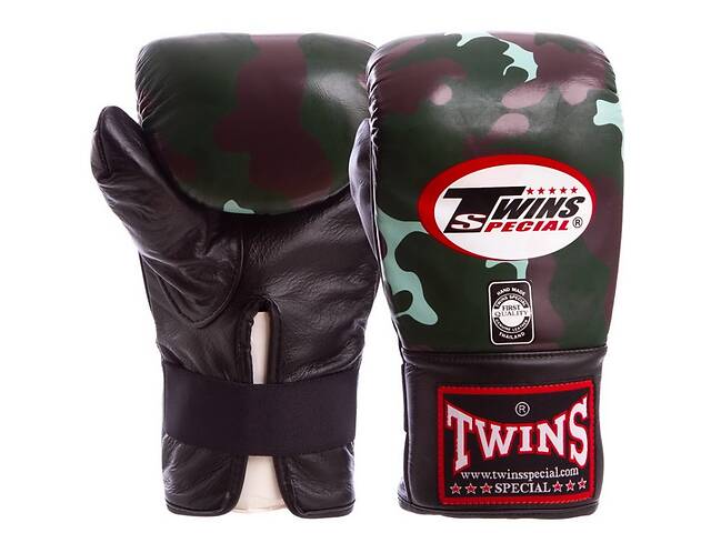 Снарядные перчатки кожаные TWINS FTBGL1F-AR размер M Камуфляж зеленый
