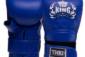 Снарядные перчатки кожаные Ultimate TKBMU-OT Top King Boxing S Синий (37551062)