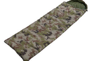 Спальный мешок одеяло с капюшоном FDSO SY-7374 180+30х70 см Камуфляж серый (59508268)