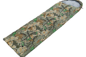 Спальный мешок одеяло с капюшоном Shengyuan SY-064 220х75 см Камуфляж Лес (59508259)