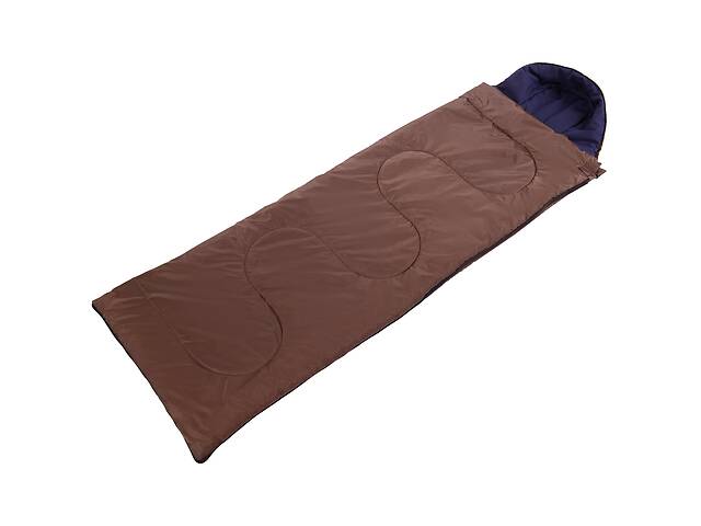 Спальный мешок одеяло с капюшоном SP-Sport UR SY-4083 190х74см Коричневый