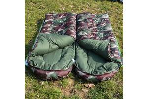 Спальный мешок, спальник, комуфляжный, до -30, теплый, плотный, качественный, с капюшоном