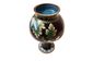 Старинная коллекционная медная ваза Cloisonne с ручной росписью и эмалью