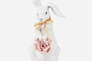 Статуэтка декоративная Белая крольчиха 25 см 16013-022 полистоун Купи уже сегодня!