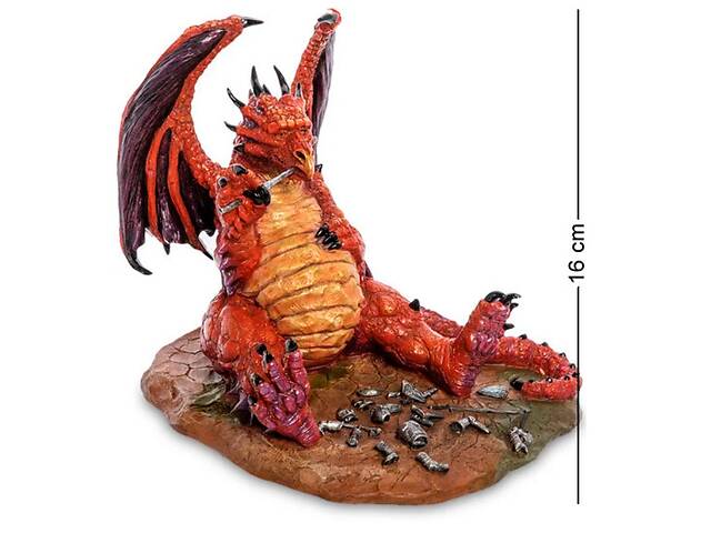 Статуэтка декоративная Красный дракон Veronese AL32495