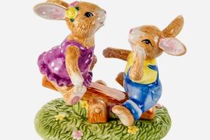 Статуэтка декоративная Lefard Кролики 11х11 см 59-259 керамика Купи уже сегодня!