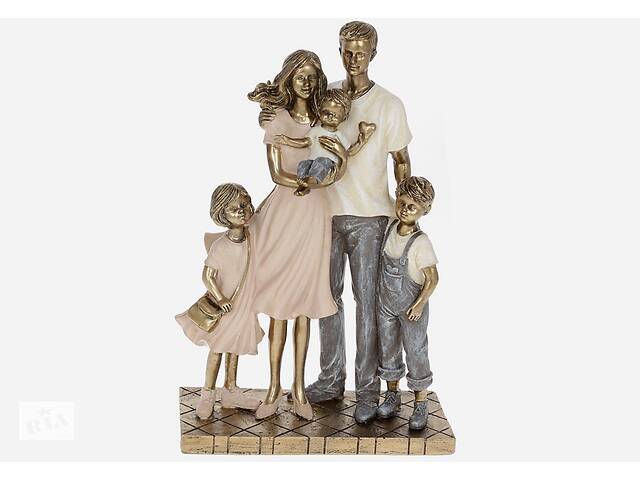 Статуэтка декоративная Семейная пара с тремя детьми 26х9х18 см полистоун 1K07-111 Купи уже сегодня!