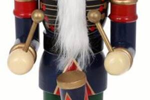 Статуэтка декоративная «Щелкунчик с барабаном» 50см, деревянная, красный с синим и зеленым