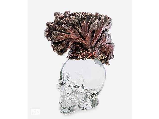 Статуэтка-флакон Veronese Стеклянный череп 13 см 1906351 полистоун Купи уже сегодня!