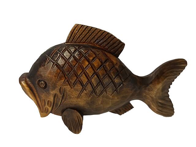 Статуэтка рыбы 10 см, Деревянная фигурка рыбы, Резьба по дереву, подарки ручной работы, декоры из дерева