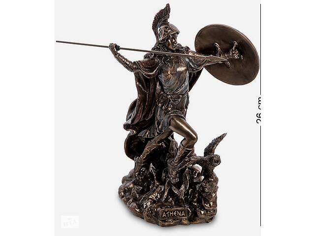 Статуэтка Veronese Афина богиня военного мастерства 26 см 1906332 полистоун с бронзовым покрытием Купи уже