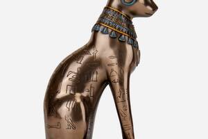 Статуэтка Veronese Египетская кошка 30х16х13 см 73559 полистоун покрытый бронзой Купи уже сегодня!