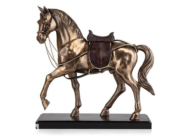 Статуэтка Veronese Золотой конь 51х47х19,5 см фигурка покрытая бронзовым напылением 76735V4 Купи уже сегодня!