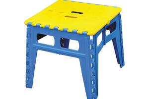 Стол складной пластиковый MASTERTOOL 450х500х465 мм Yellow and blue (92-0194)