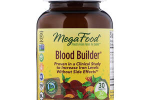 Строитель крови, Blood Builder, MegaFood, 30 таблеток