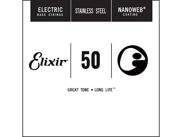 Струна Elixir 13351 Nanoweb Stainless Steel Electric Bass String .050