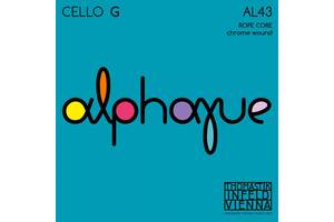 Струна Thomastik-Infeld AL43 Alphayue 4/4 Rope Core Chrome Wound G Cello String Medium Tension