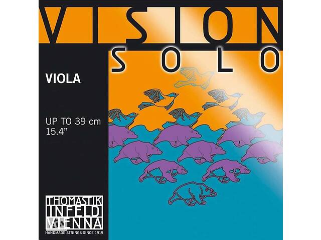 Струна Thomastik-Infeld VIS24 Vision Solo Synthetic Core Silver Wound Up To 39cm 15.4' 4/4 Viola C String Medium...