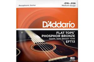 Струны для акустической гитары 6 шт D'Addario EFT13 Phosphor Bronze Flat Tops Medium Acoustic Guitar Strings 16/56