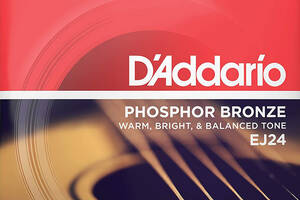 Струны для акустической гитары 6 шт D'Addario EJ24 Phosphor Bronze Medium Acoustic Guitar Strings 13/56