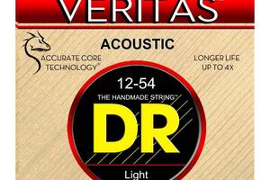 Струны для акустической гитары 6 шт DR VTA-12 Veritas Phosphor Bronze Acoustic Guitar Strings Light 12/54