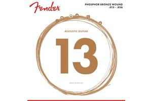 Струны для акустической гитары 6 шт Fender 60M Phosphor Bronze Acoustic Guitar Strings 13/56