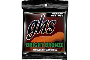 Струны для акустической гитары 6 шт GHS BB40M Bright Bronze Medium Acoustic Guitar Strings 13/56