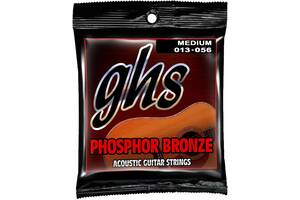 Струны для акустической гитары 6 шт GHS S335 Phosphor Bronze Medium Acoustic Guitar Strings 13/56