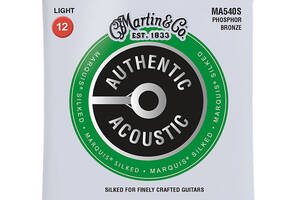 Струны для акустической гитары 6 шт Martin MA540S Marquis Silked Phosphor Bronze Acoustic Guitar Strings Light 12/54