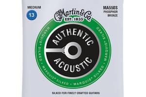 Струны для акустической гитары 6 шт Martin MA550S Marquis Silked Phosphor Bronze Acoustic Guitar Strings Medium 13/56