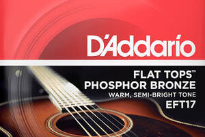 Струны для акустической гитары D'Addario EFT17 Phosphor Bronze Flat Tops Medium Acoustic Guitar Strings 13/56