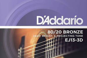 Струны для акустической гитары D'Addario EJ13-3D 80/20 Bronze Custom Light Acoustic Guitar Strings 11/52