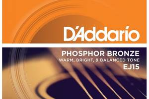 Струны для акустической гитары D'Addario EJ15 Phosphor Bronze Extra Light Acoustic Guitar Strings 10/47