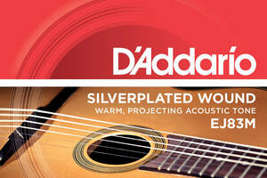 Струны для акустической гитары D'Addario EJ83M Silverplated Wound Medium Gypsy Jazz Guitar Strings 11/45