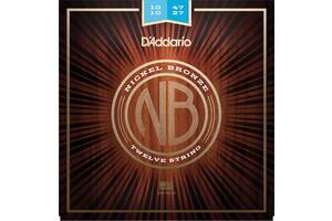 Струны для акустической гитары D'Addario NB1047-12 Nickel Bronze Light Acoustic Guitar Strings 10/47