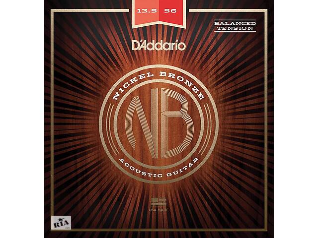 Струны для акустической гитары D'Addario NB13556BT Nickel Bronze Balanced Tension Light Acoustic Guitar Medium 13,5/56