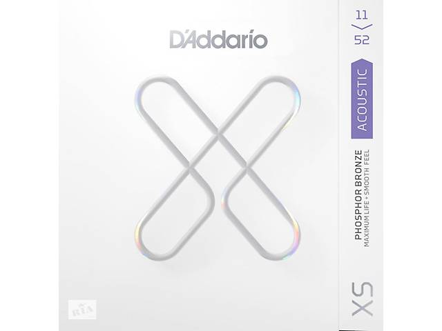 Струны для акустической гитары D'Addario XSAPB1152 Phosphor Bronze Custom Light Acoustic Guitar Strings 11/52