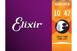 Струны для акустической гитары Elixir 16002 Nanoweb Phosphor Bronze Acoustic Extra Light 10/47