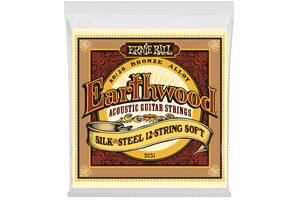 Струны для акустической гитары Ernie Ball 2051 Earthwood 80/20 Bronze Silk and Steel Extra Soft Acoustic Guitar 12 St...